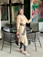 ⁦شميز طويل كتان (بيج)⁩ - الصورة ⁦10⁩