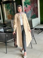 ⁦شميز طويل كتان (بيج)⁩ - الصورة ⁦11⁩